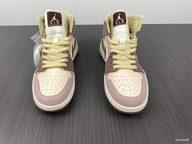 Cheap TBkick Modern Mauve Mid Jordan1 3697 DO7440- Dark SE Smoky Pony 1028